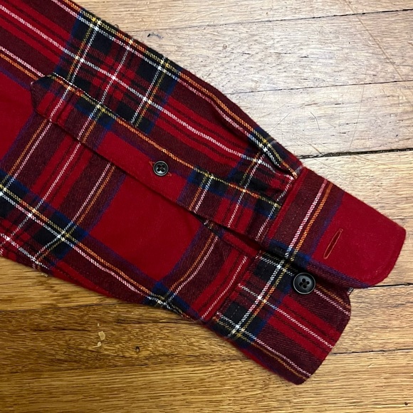 NWT Abercrombie & Fitch Soft AF Flannel Men's Red Blue White Button Down Size XS - Picture 6 of 8